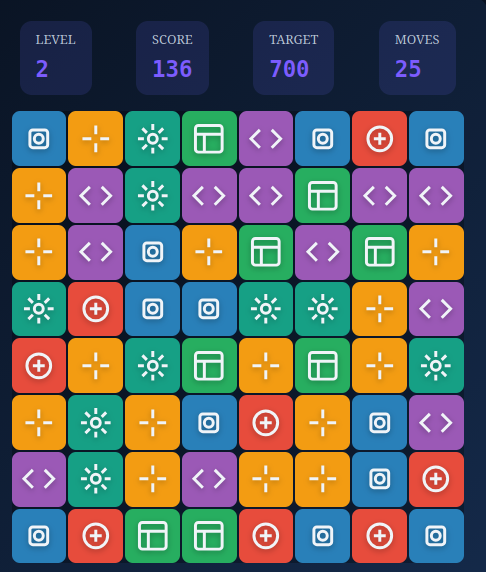 AI Match 3 Game Preview - Robot Match-3 Puzzle